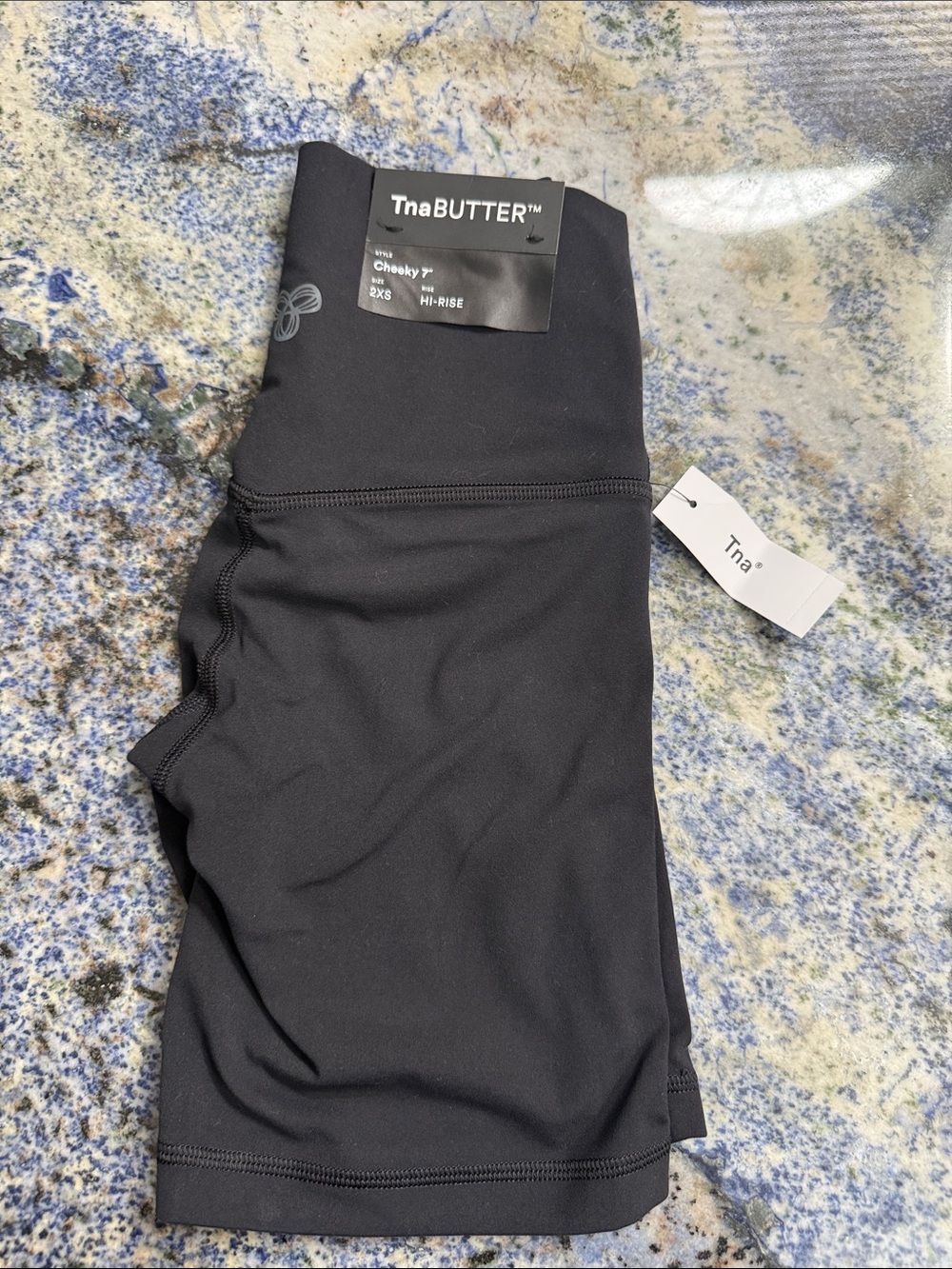 Aritzia TnaBUTTER Cheeky 7" High-Rise Athletic Shorts - Black